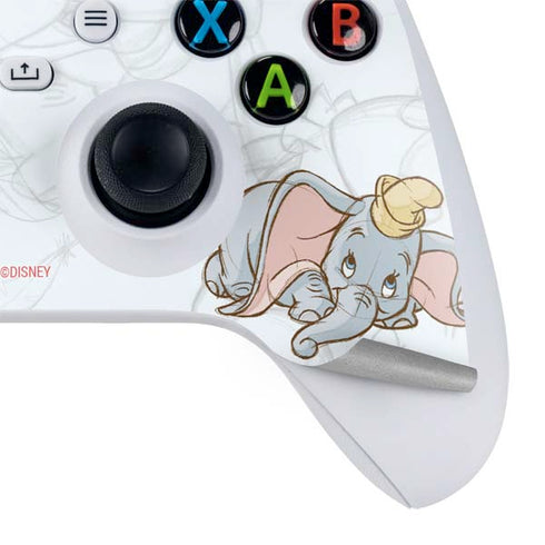 Disney Dumbo Classic sketched portrait Xbox Series S Controller Skin